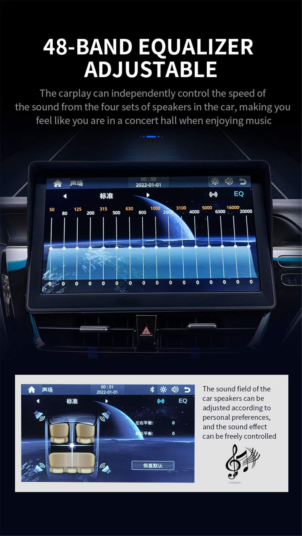 AOEDI Universal 7 colių Android Auto Carplay A5-02 (7)