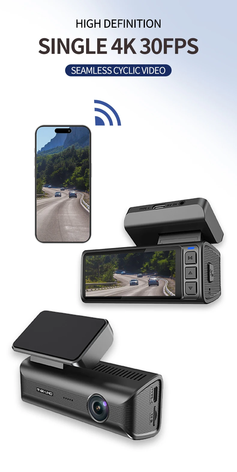 Fornitore cinese Dashcam 4k Wifi Gps