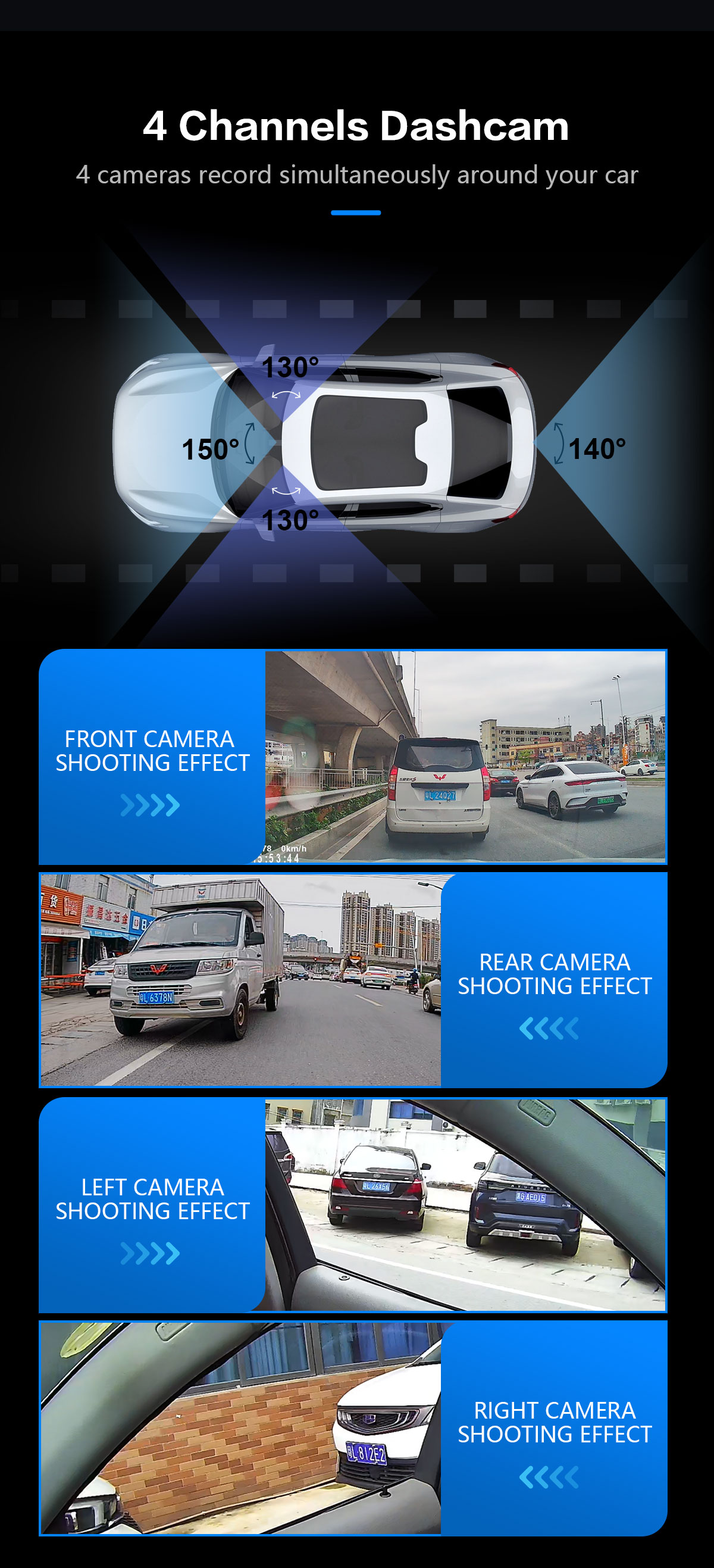 Kina Dashcam 4k Wifi Gps